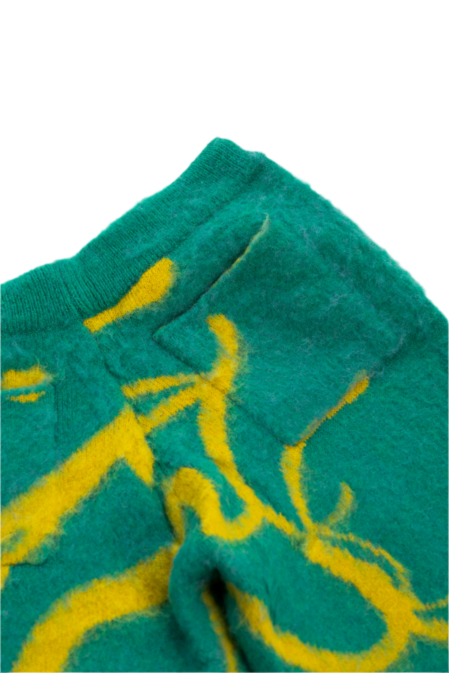 Oversized Mohair Pants Jungle Glow