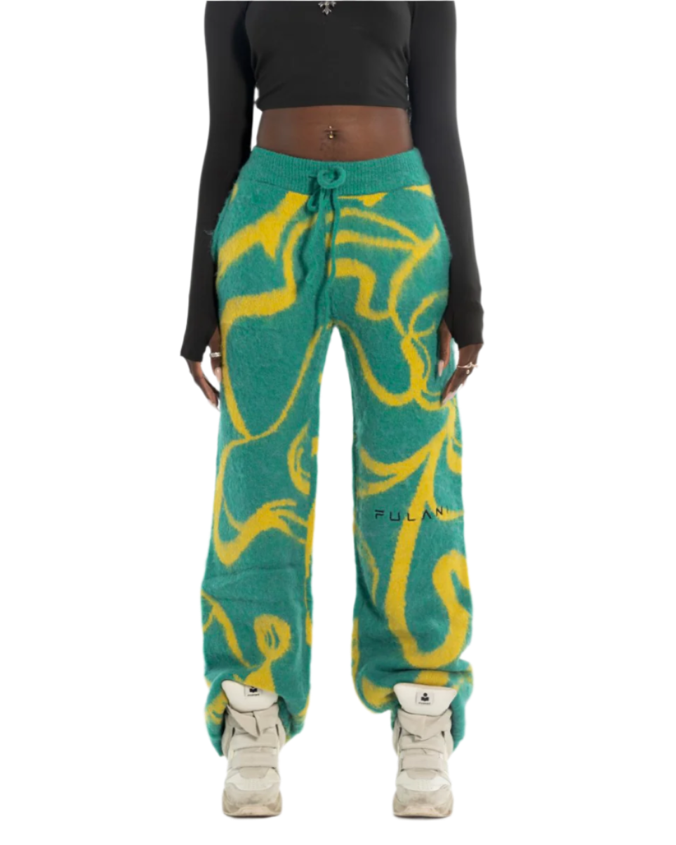 Oversized Mohair Pants Jungle Glow