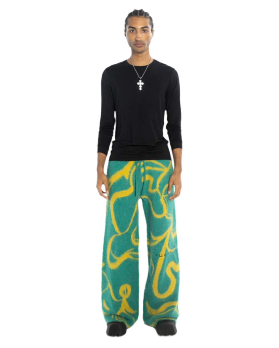 Oversized Mohair Pants Jungle Glow