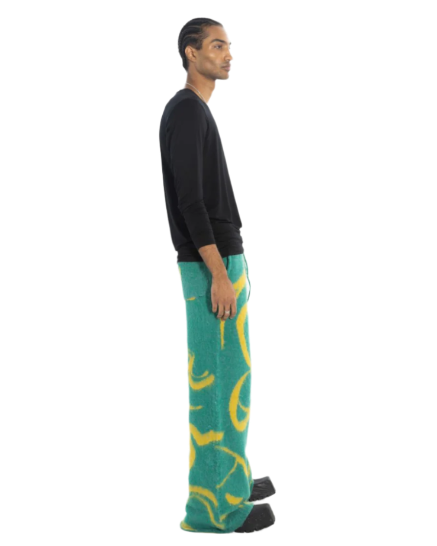 Oversized Mohair Pants Jungle Glow