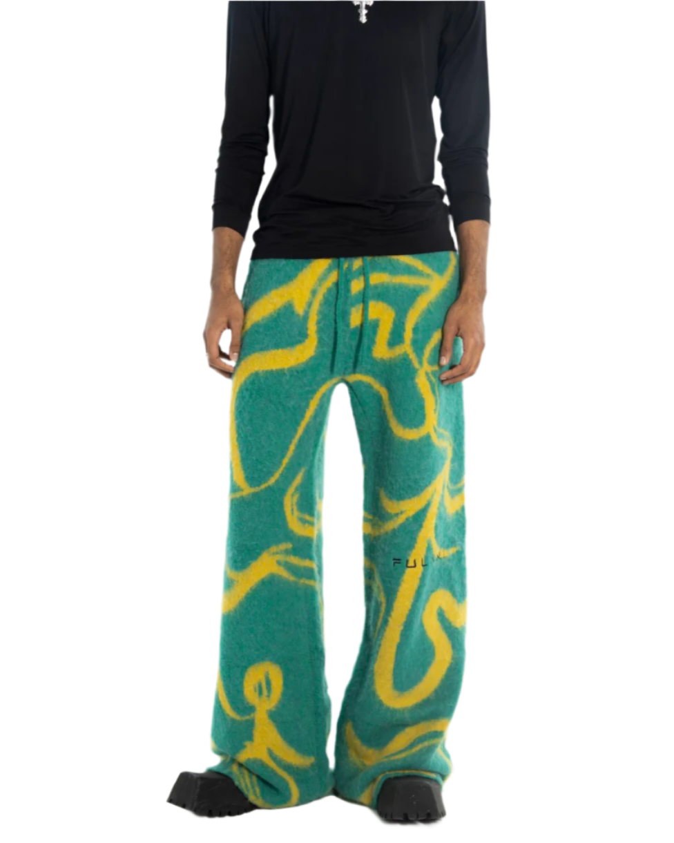 Oversized Mohair Pants Jungle Glow