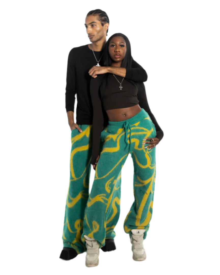 Oversized Mohair Pants Jungle Glow